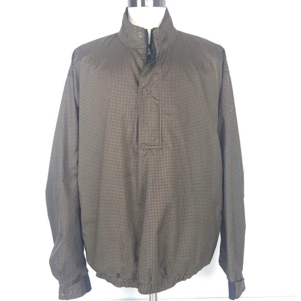 Dryjoy by Footjoy Brown & Black 3/4 Zip Pullover